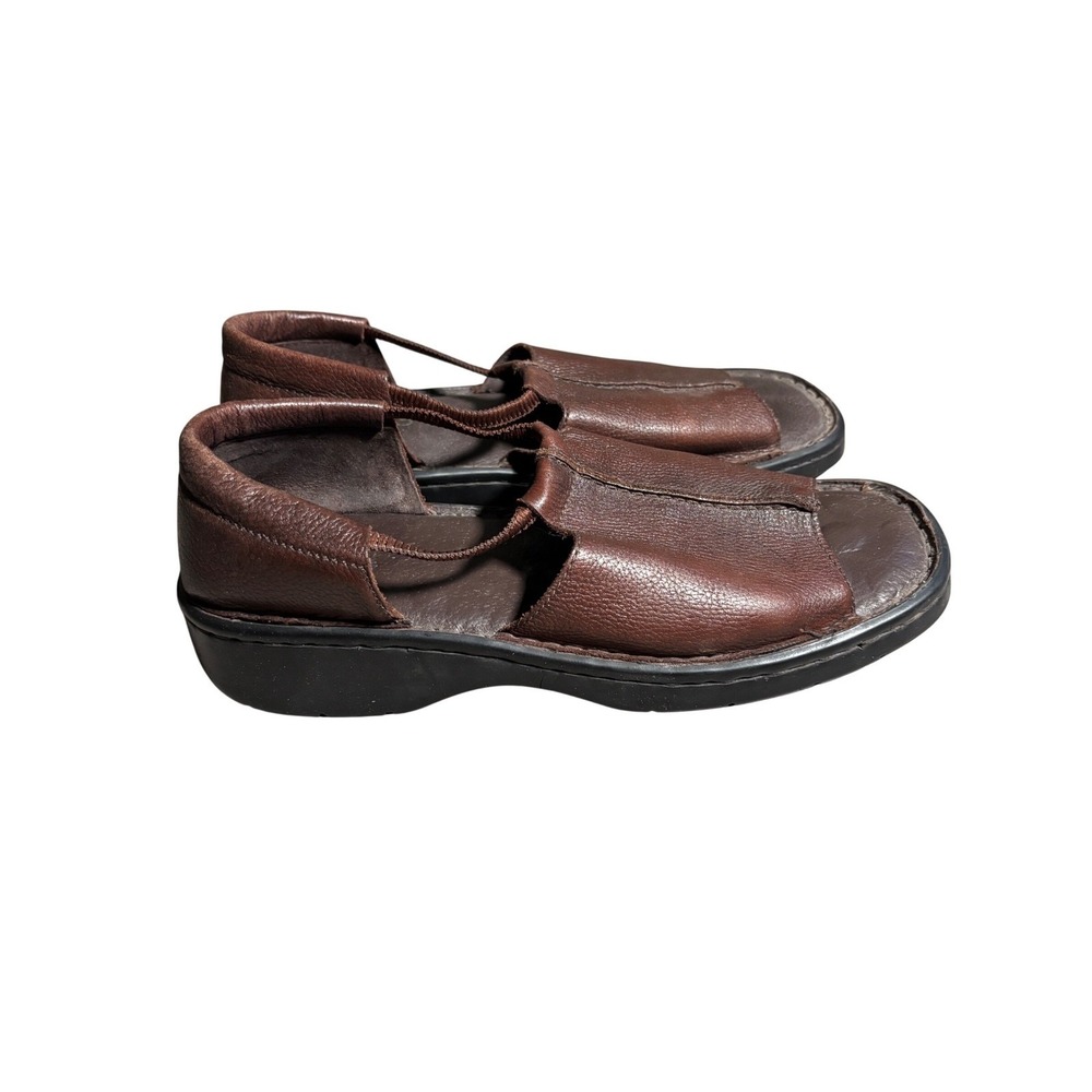 Walking Cradles Brown Leather Sandals Womens 9.5 N Open Toe Comfort Shoes Casual